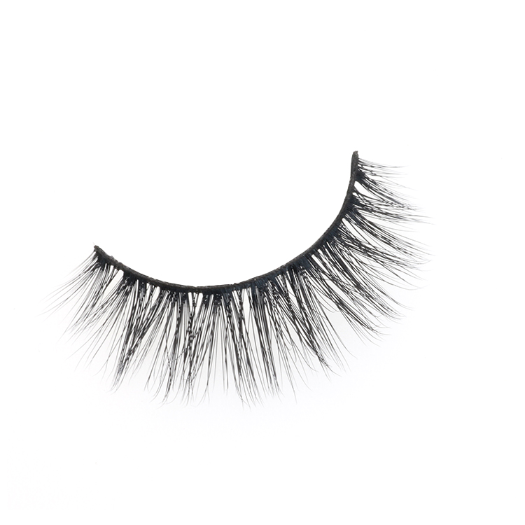 Private label handmade 3D faux mink strip eyelash with own brand packaging box